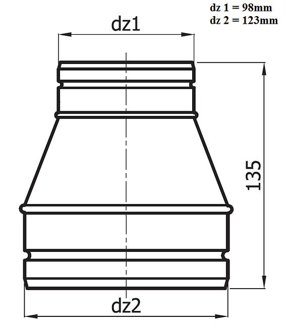 Reduktor za cijevi RDS125/100-OC