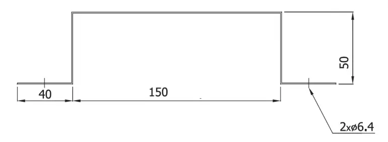 Držač za pričvršćivanje kanalice UM150X50-OC,2