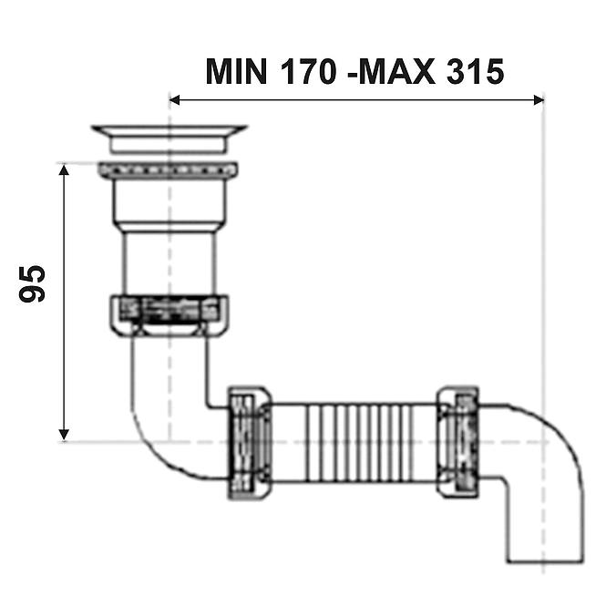 Sifon za tuš kadu metalno sito SYF007