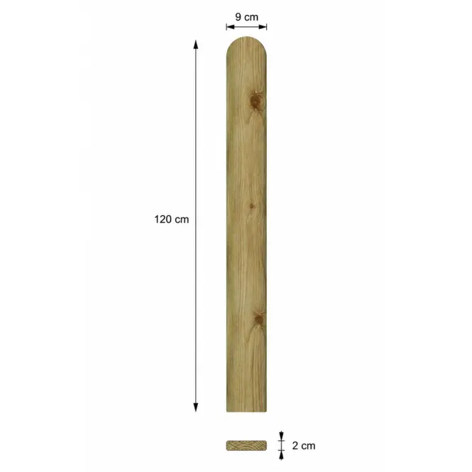 Glodana drvena letvica 2x9x120