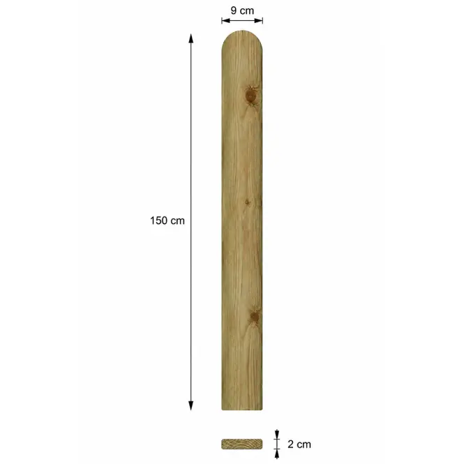 Glodana drvena letvica 2x9x150