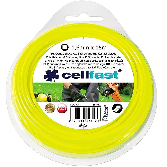 CELLFAST Nit za trimer kvadratna 1,6x15 35-011