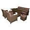 Set od umjetnog ratana New York smeđi,8