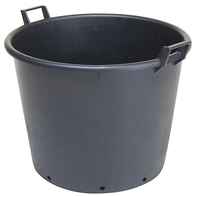 Posuda za drva + crna s rupicama 43l 50x34 cm