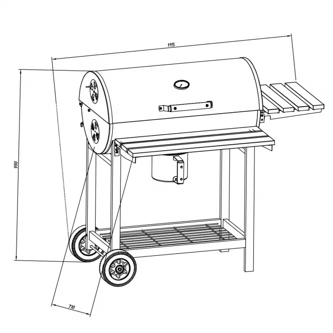 Roštilj na drveni ugljen JY-050,4