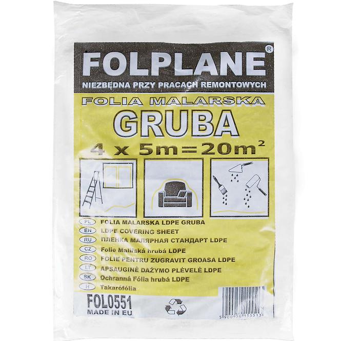 Zaštitna folija za bojanje 4x5 m debela