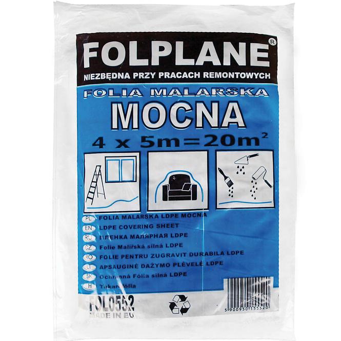 Zaštitna folija za bojanje 4x5 m čvrsta