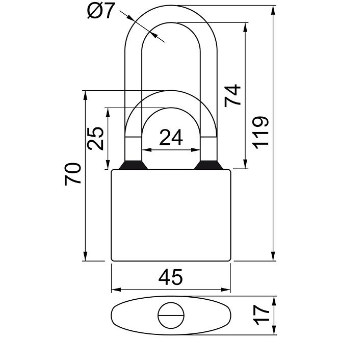 LOKOT RICHTER RV.OVAL.45.PL
