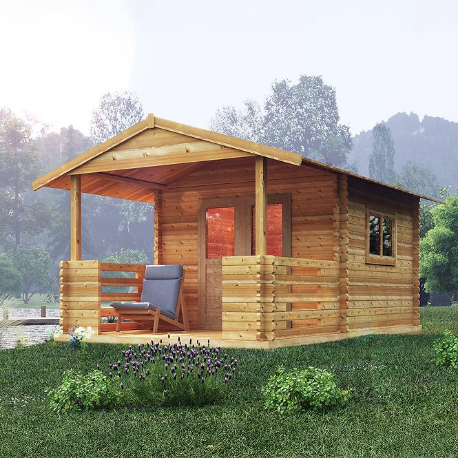 Vrtna kućica Zuzia I 3x3m + terasa 3x2m s prozorom, s podom ,5