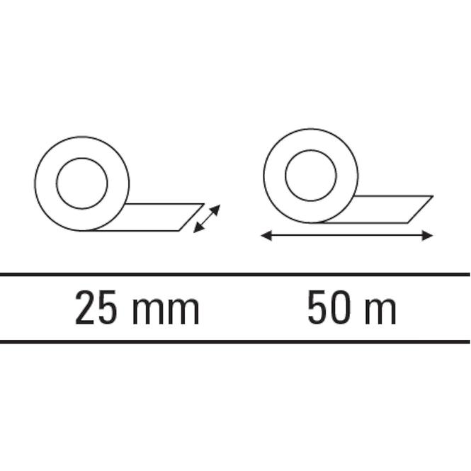 Zaštitna krep traka 25 mm/50 m