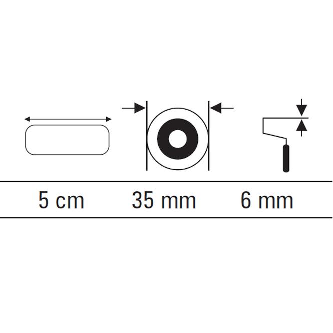 Valjak Moltopren 5 cm (2 kom.)