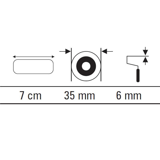 Valjak Moltopren 7 cm (2 kom.)