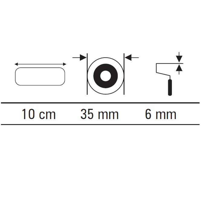 Valjak Moltopren 10 cm (2 kom.)