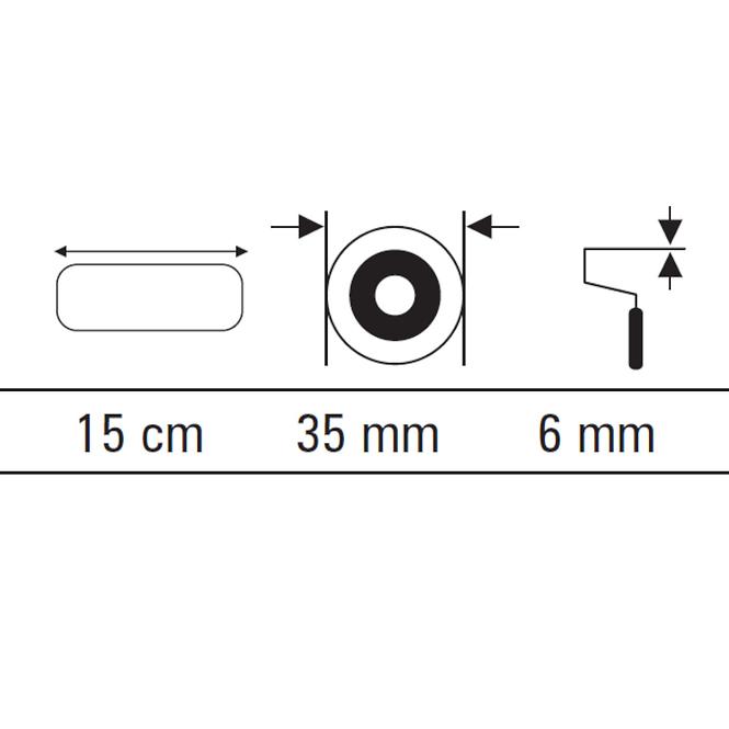 Valjak Moltopren 15 cm (2 kom.)