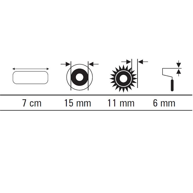 Valjak Syntex 7 cm (2 kom.)