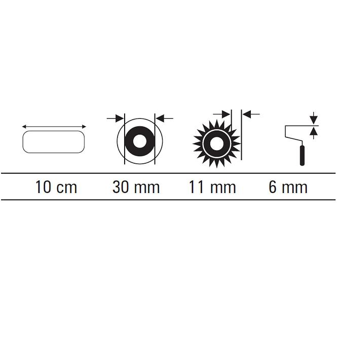 Valjak midi Syntex 10cm (2 kom.)