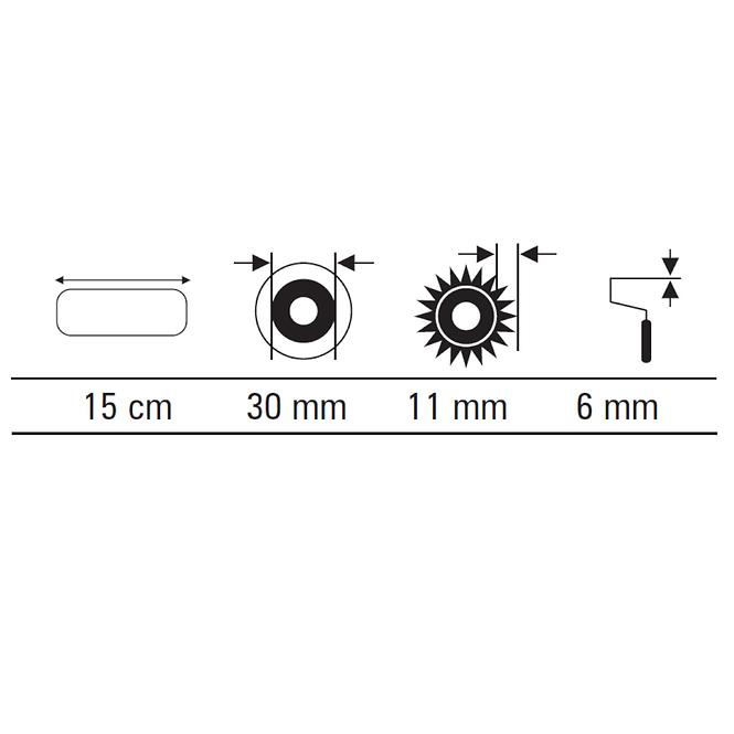 Valjak midi Syntex 15cm (2 kom.)