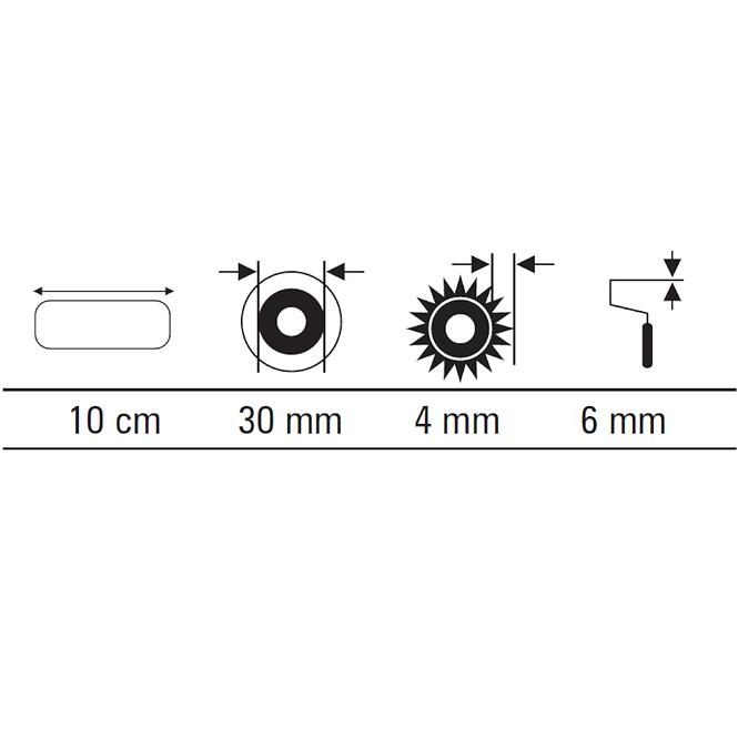 Valjak midi Velur 10 cm (2 kom.)