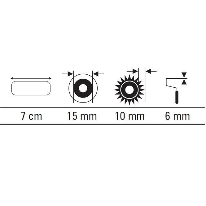 Valjak od mikrofibre 7 cm (2 kom.)