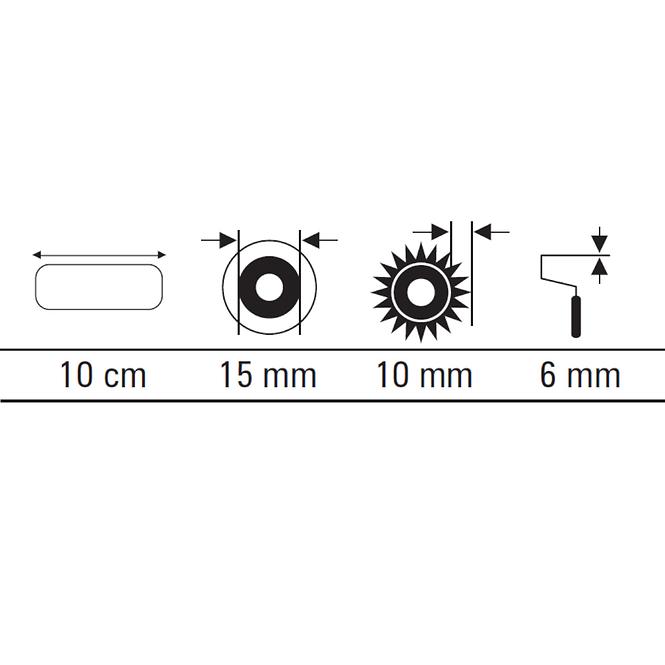 Valjak od mikrofibre 10 cm (2 kom.)