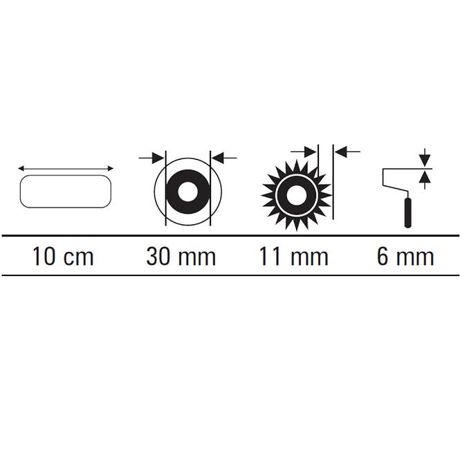 Valjak midi Multikolor 10 cm (2 kom.)