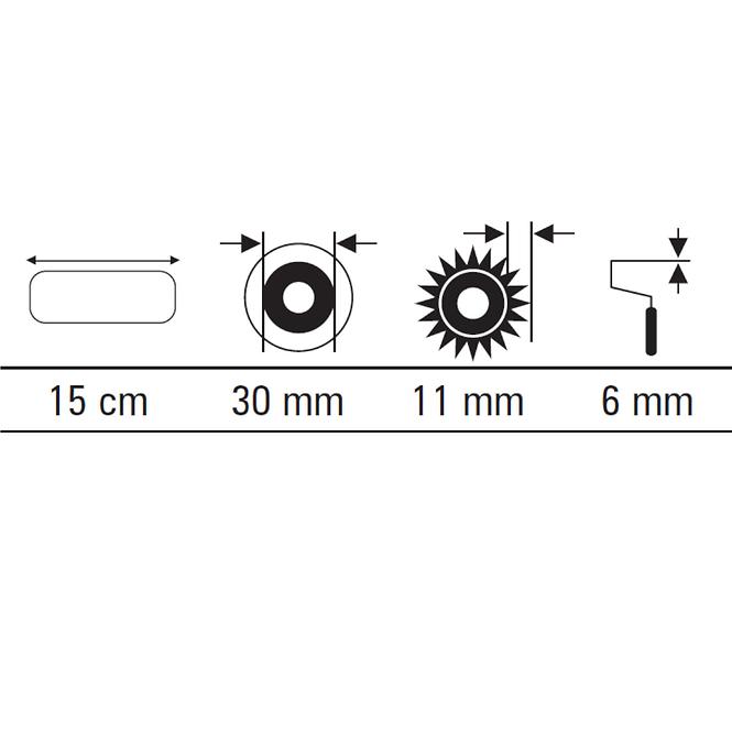 Valjak midi Multikolor 15 cm (2 kom.)