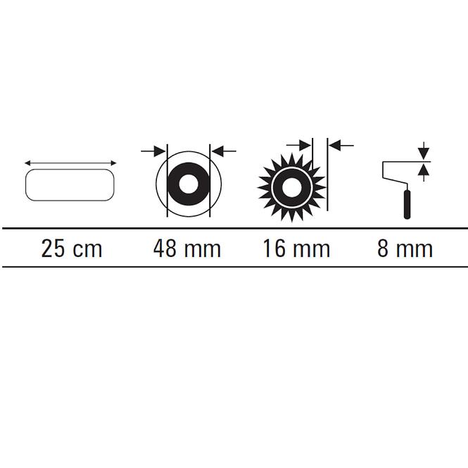 Valjak Multikolor 25 cm