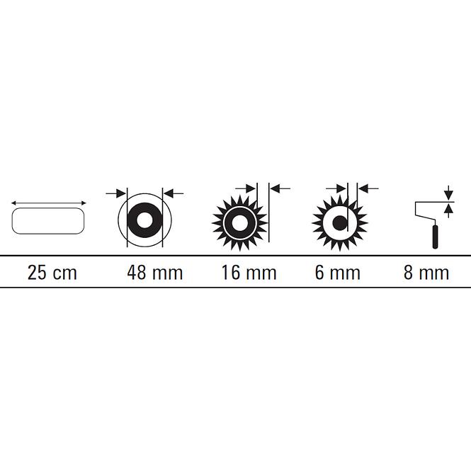 Valjak Multikolor 25 cm fasadni