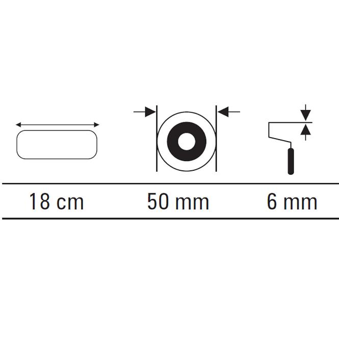 Valjak za bojanje ogradnih mreža 18 cm