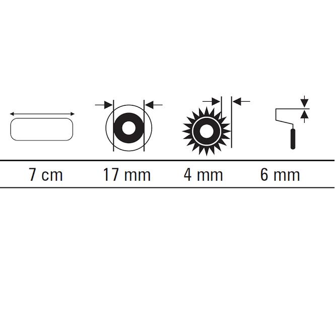 Valjak Velur 7 cm x 2 Motive