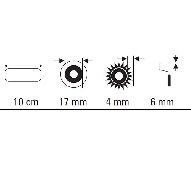 Valjak Velur 10 cm x 2 Motive
