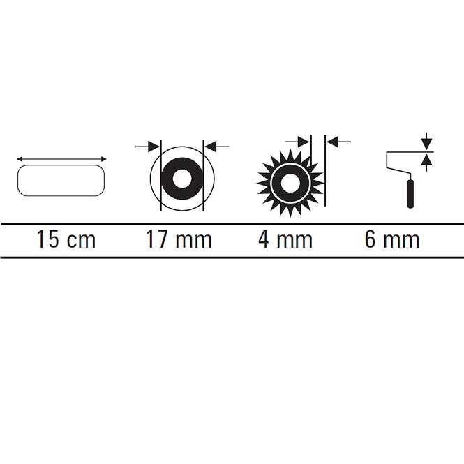 Valjak Velur 15 cm x 2 Motive