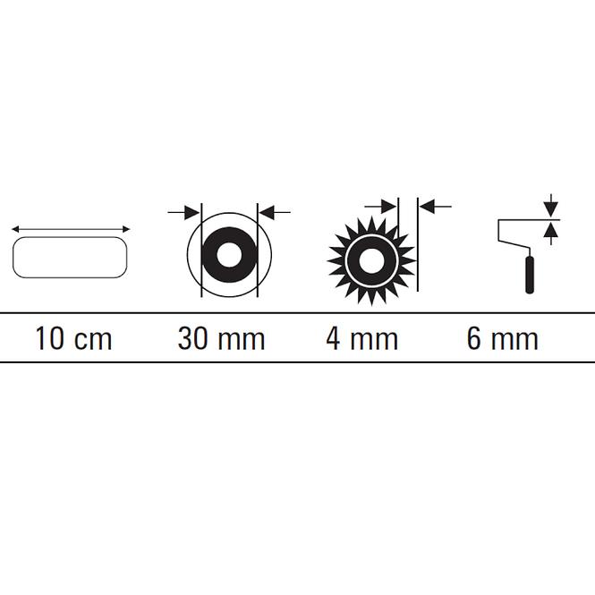Valjak Velur midi 10 cm x 2 Motive