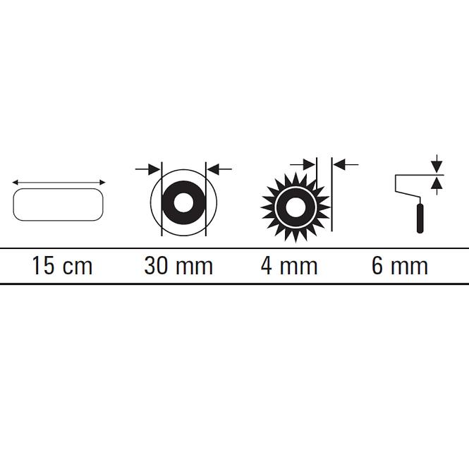 Valjak Velur midi 15 cm x 2 Motive