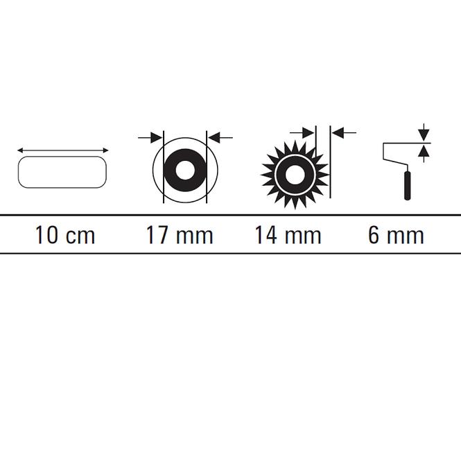 Valjak sa sintetičkim vlaknima 10 cm x 2 Motive