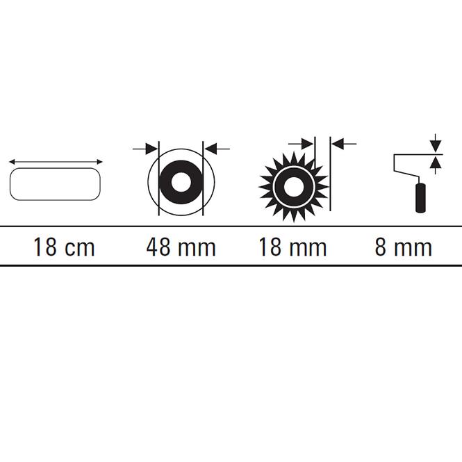 Valjak Bluecolor 18 cm Motive