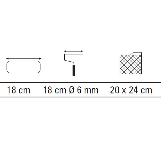 Valjak Westan 18 cm s mrežicom