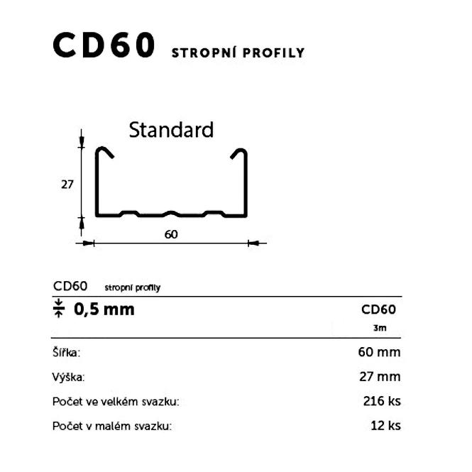 PROFIL CD60 3000MM (0,5)