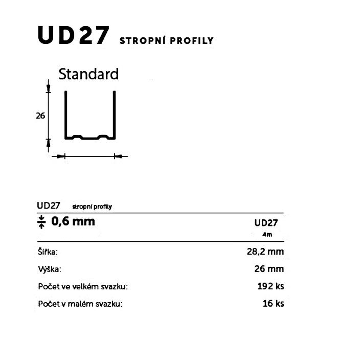 PROFIL UD28 4000MM (0,6)