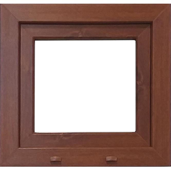 Otklopni prozor 56,5x53,5cm bijela/zlatni hrast