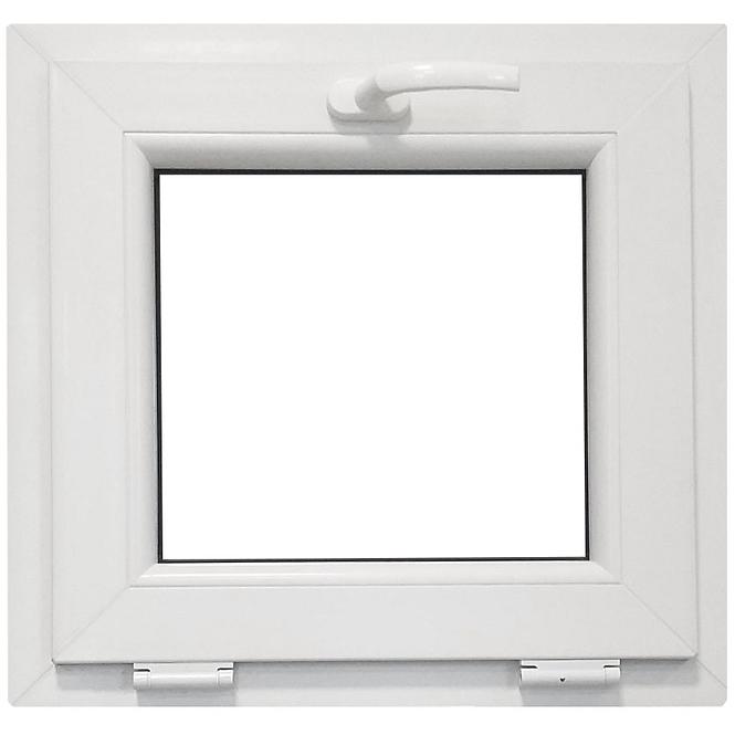 Otklopni prozor 56,5x53,5cm bijela/zlatni hrast