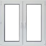 Dvokrilni prozor 116,5x113,5cm/simetrični/bijeli/zlatni hrast
