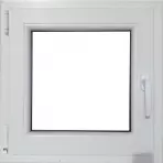 Prozor lijevi 60x60cm/bijeli/zlatni hrast