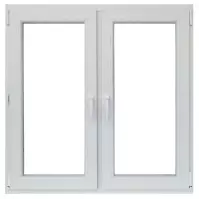 Dvokrilni prozor 116,5x113,5cm/simetrični/bijeli