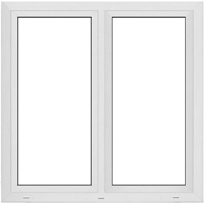 Dvokrilni prozor 116,5x113,5cm/simetrični/bijeli