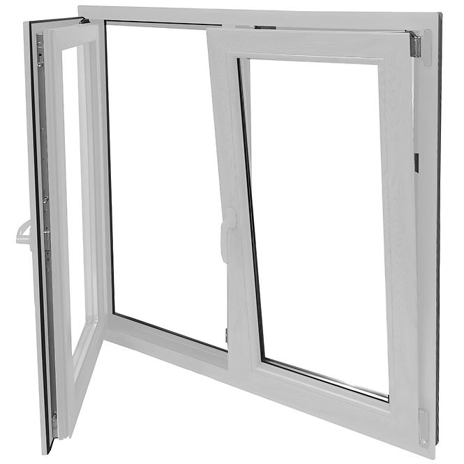 Dvokrilni prozor 116,5x113,5cm/simetrični/bijeli