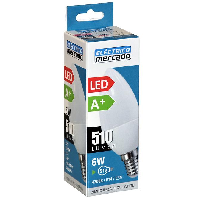 Žarulja LED EM 6W C35 E14 4200K