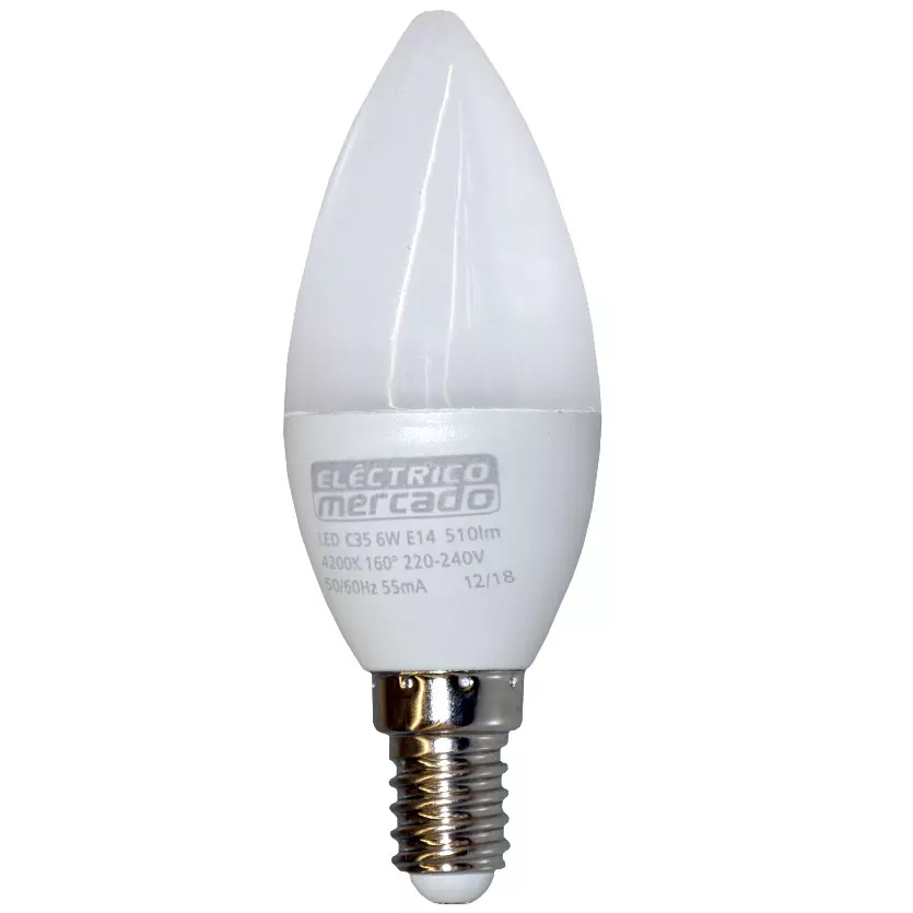 Žarulja LED EM 6W C35 E14 4200K