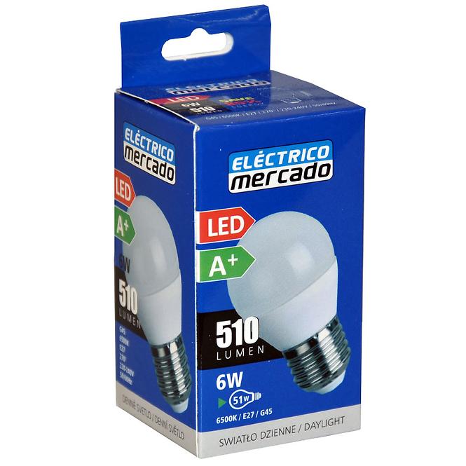 LED Žarulja EM 6W G45 E27 6500K