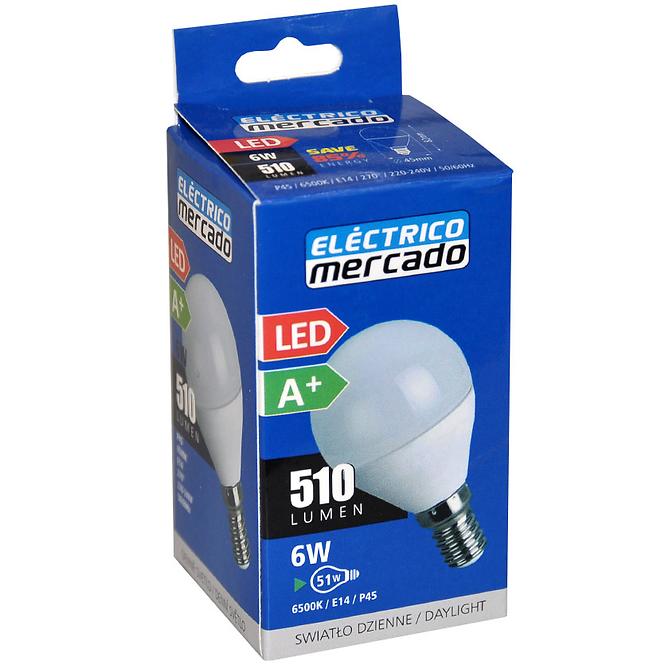 Žarulja LED EM 6W P45 E14 6500K